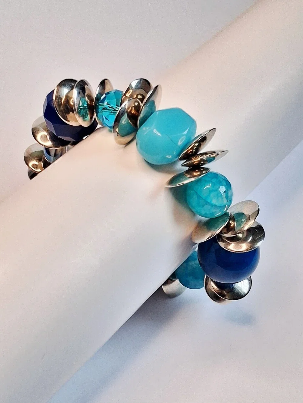 Blue Ocean Saucer-Wave Bracelet